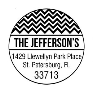 Classy Chevron Wood Mounted Stamp