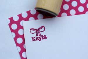 Bow Wood Handled Mini Stamp