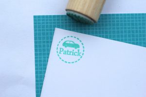 Car Wood Handled Mini Stamp