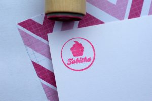 Cupcake Wood Handled Mini Stamp