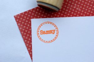 Dashes Wood Handled Mini Stamp | Sale