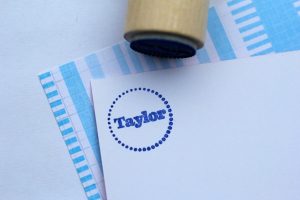 Dots Wood Handled Mini Stamp