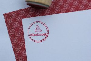 Sailboat Wood Handled Mini Stamp