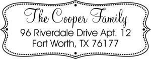 Modern Chic Wood Mounted Stamp