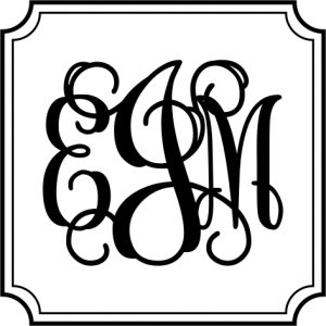 Classic Monogram Wood Mounted Stamp