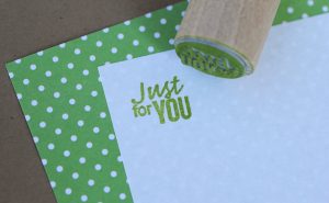 Just for You Wood Handled Mini Stamp