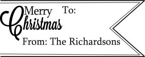 Christmas Gift Tag Wood Mounted Stamp