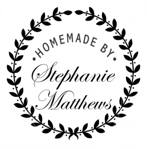Wreath 'Homemade By' Wood Mounted Stamp