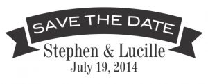 Save The Date Wood Mounted Stamp