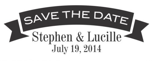 Save The Date Wood Mounted Stamp