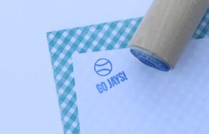 Baseball Wood Handled Mini Stamp