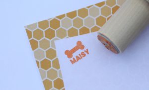 Dog Bone Wood Handled Mini Stamp