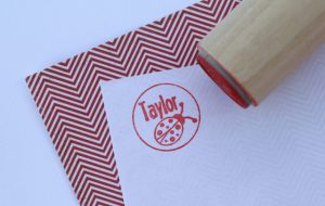 Lady Bug Wood Handled Mini Stamp