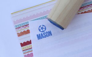 Soccer Wood Handled Mini Stamp