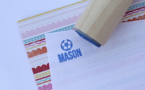 Soccer Wood Handled Mini Stamp