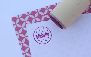 Sprinkle Hearts Wood Handled Mini Stamp