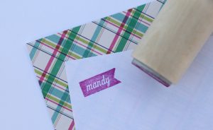Flag Wood Handled Mini Stamp