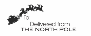 From The North Pole Wood Mounted Stamp