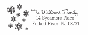 Snowflakes Wood Mounted Stamp