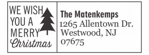 We Wish You A Merry Christmas Wood Mounted Stamp