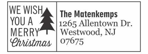 We Wish You A Merry Christmas Wood Mounted Stamp