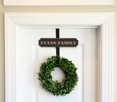Personalized Wreath Door Hanger Homestyle