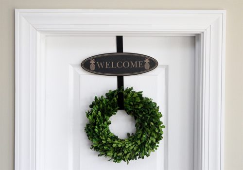 Personalized Wreath Door Hanger Pineapple