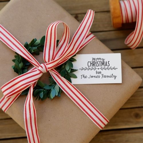 Personalized Holiday Stamp | Free Ink Pad