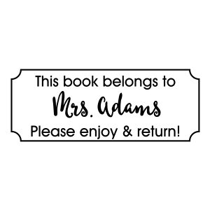 Book Belongs To | Teacher Stamp