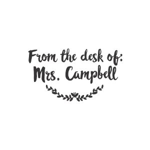 From The Desk Of | Teacher Stamp