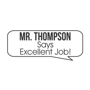 Bubble Excellent Job | Teacher Stamp