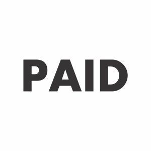 PAID Stamp | Black Ink