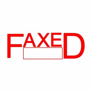FAXED Stamp | Red Ink
