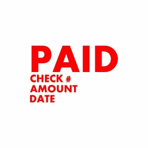 PAID Info. Stamp | Red Ink