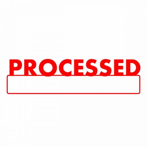 PROCESSED Stamp | Red Ink
