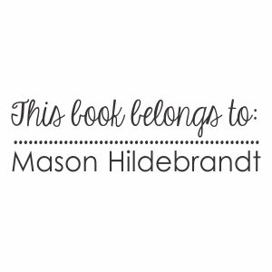 Book Belongs | Kid Stamps