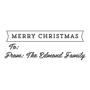 Merry Christmass Banner - Tag Stamp-Sale