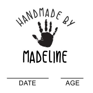 Handmade By "Hand" Kids Stamp