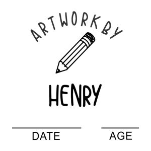 Artwork By "Pencil" Kids Stamp