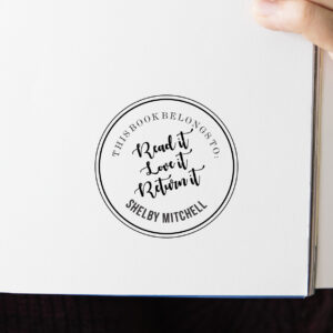 Round Book Stamp