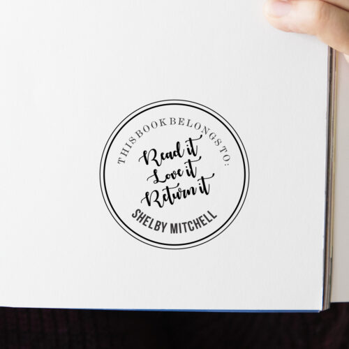 Round Book Stamp