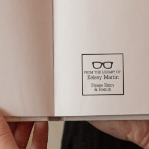 Glasses Book Stamp