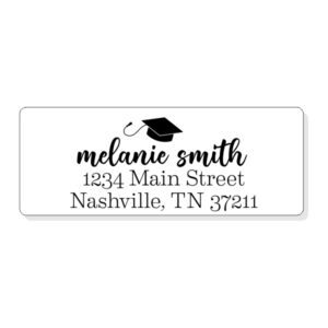 Graduation Cap Label