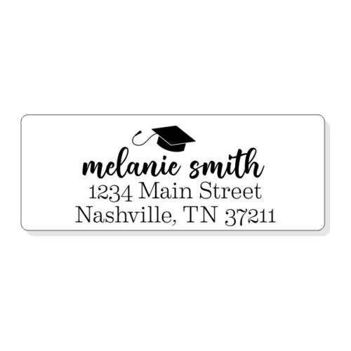 Graduation Cap Label